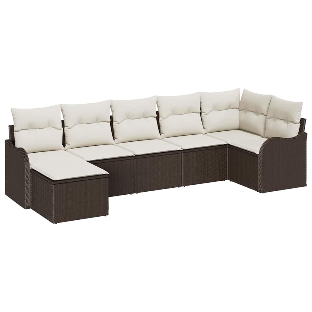Set Divano da Giardino Marrone polyrattan | homemem39