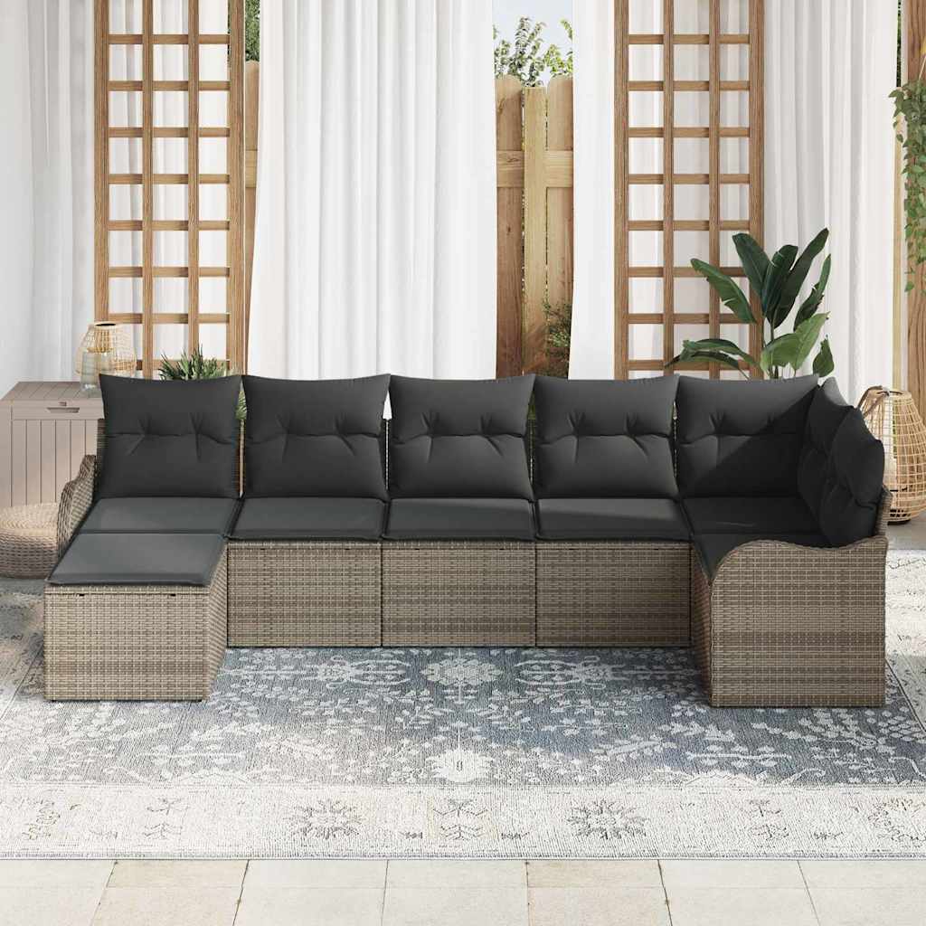 Set Divano da Giardino Grigio polyrattan | homemem39