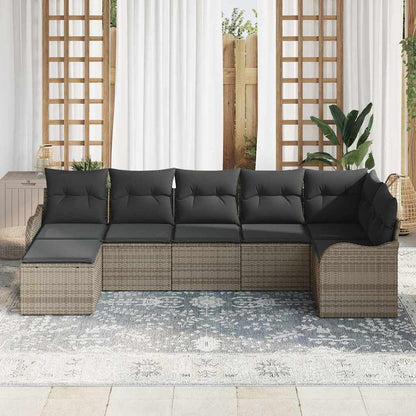 Set Divano da Giardino Grigio polyrattan | homemem39