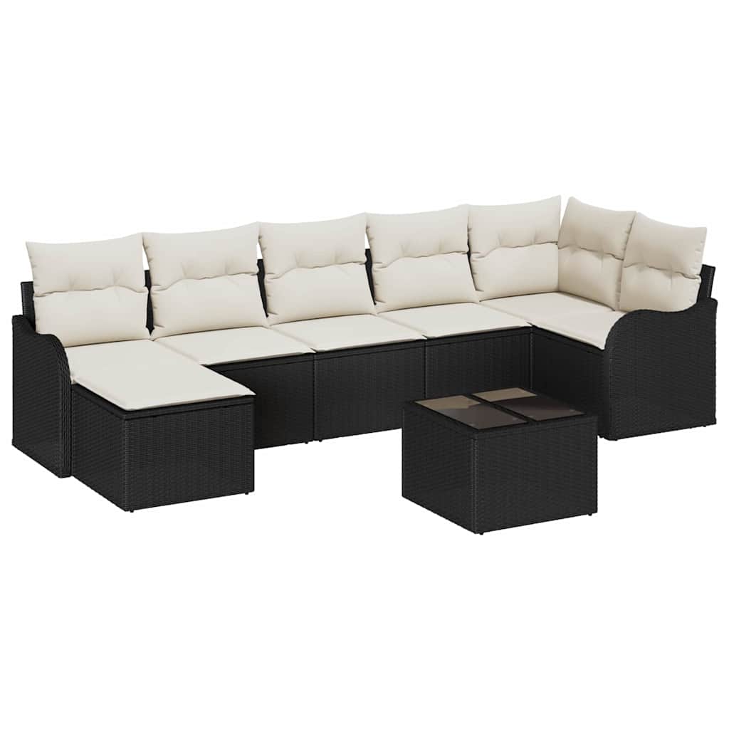 Set Divano da Giardino Nero polyrattan | homemem39