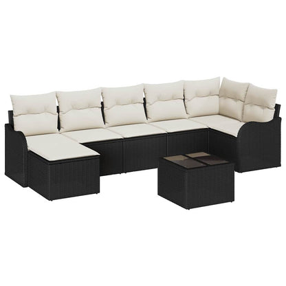 Set Divano da Giardino Nero polyrattan | homemem39