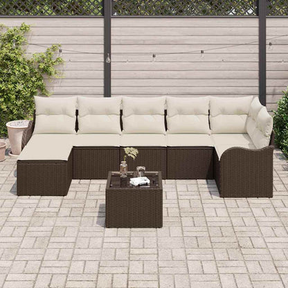 Set Divano da Giardino Marrone polyrattan | homemem39