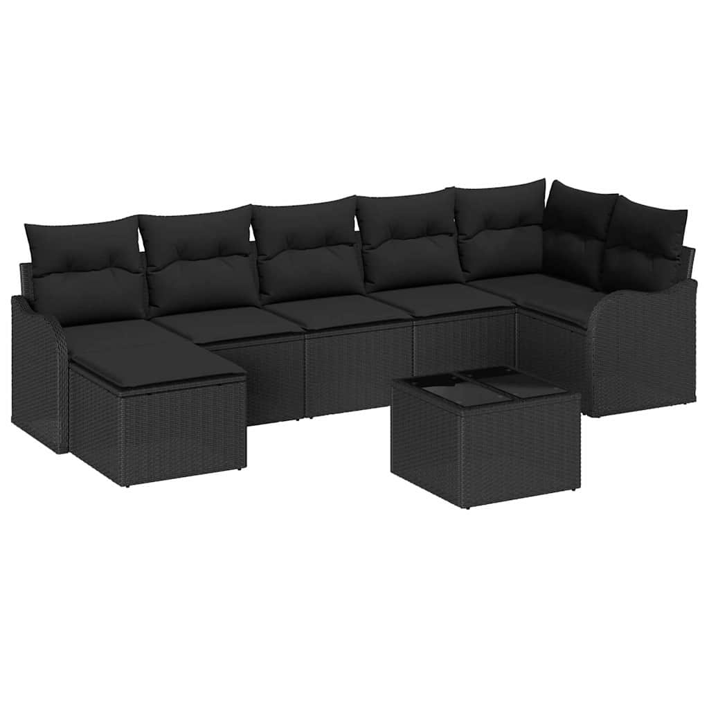 Set Divano da Giardino Nero polyrattan | homemem39