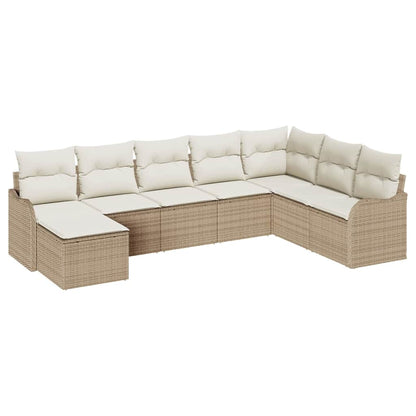 Set Divano da Giardino 8 pcs Beige polyrattan | homemem39
