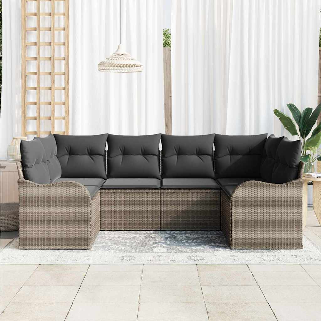 Set Divano da Giardino Grigio polyrattan | homemem39