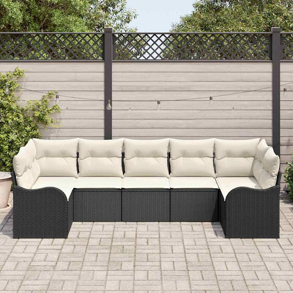 Set Divano da Giardino Nero polyrattan | homemem39