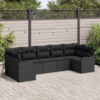 Set Divano da Giardino Nero polyrattan | homemem39