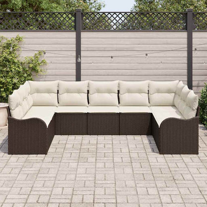Set Divano da Giardino Marrone polyrattan | homemem39