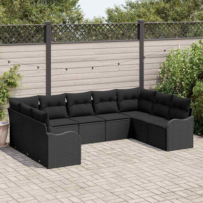 Set Divano da Giardino Nero polyrattan | homemem39