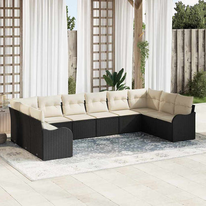 Set Divano da Giardino Nero 344 x 177,5 x 85 cm polyrattan | homemem39