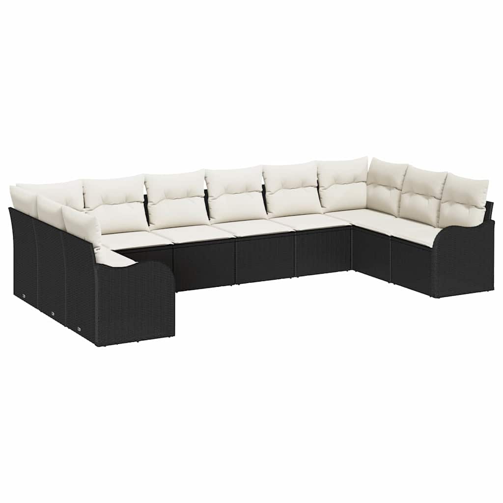 Set Divano da Giardino Nero 344 x 177,5 x 85 cm polyrattan | homemem39