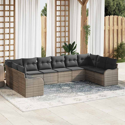 Set Divano da Giardino Grigio 344 x 177,5 x 85 cm polyrattan | homemem39