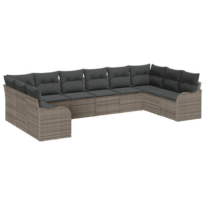 Set Divano da Giardino Grigio 344 x 177,5 x 85 cm polyrattan | homemem39
