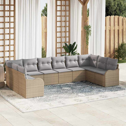 Set Divano da Giardino Beige 344 x 177,5 x 85 cm polyrattan | homemem39