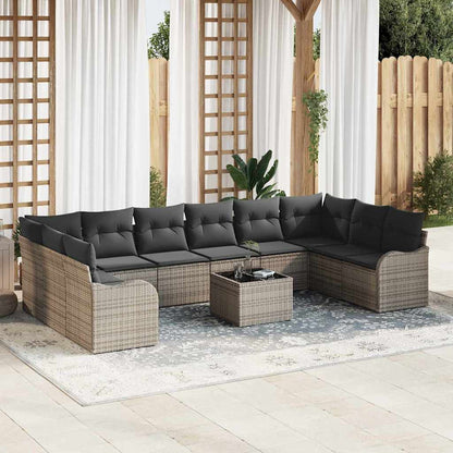 Set Divano da Giardino Grigio 55 x 55 x 37 cm polyrattan | homemem39