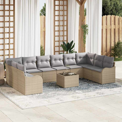 Set Divano da Giardino Beige 55 x 55 x 37 cm polyrattan | homemem39