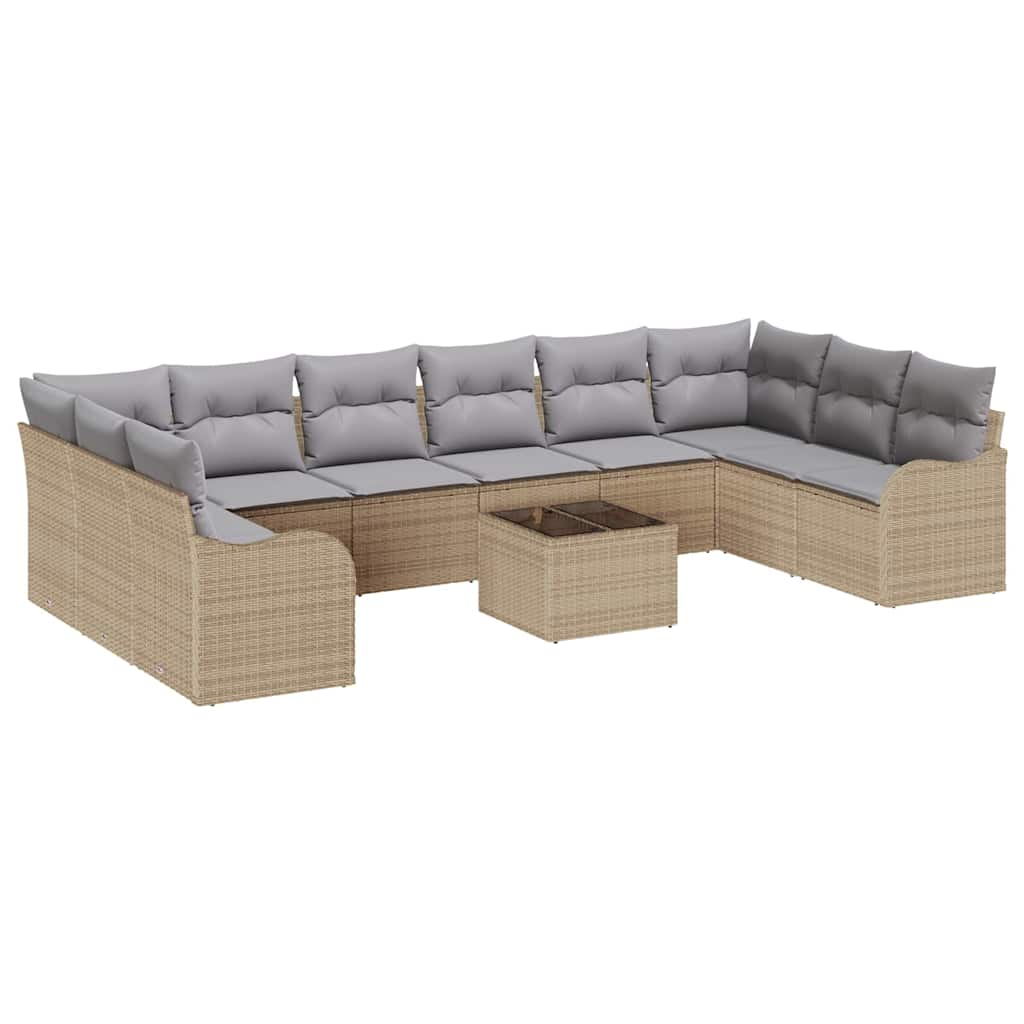 Set Divano da Giardino Beige 55 x 55 x 37 cm polyrattan | homemem39