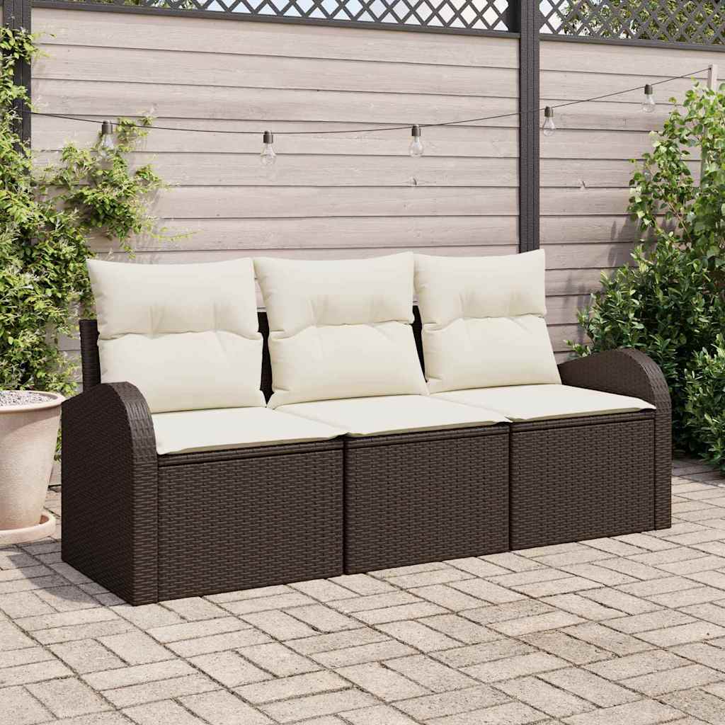 Set Divano da Giardino Marrone polyrattan | homemem39