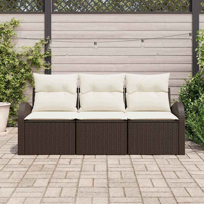 Set Divano da Giardino Marrone polyrattan | homemem39