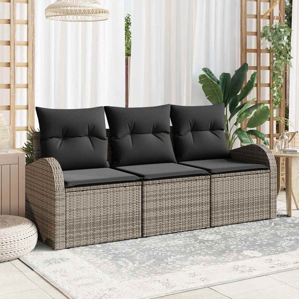 Set Divano da Giardino Grigio polyrattan | homemem39
