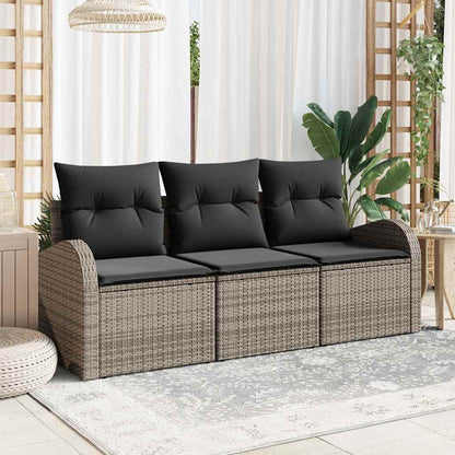 Set Divano da Giardino Grigio polyrattan | homemem39