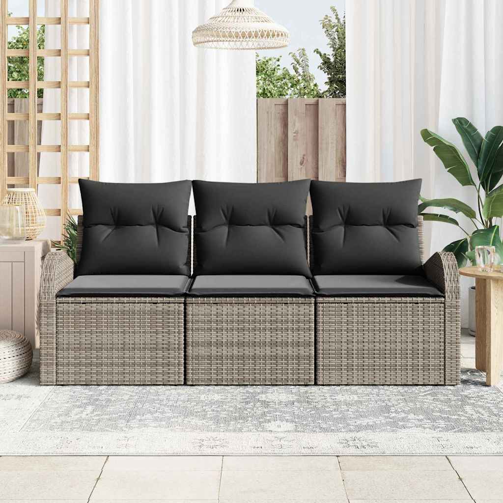 Set Divano da Giardino Grigio polyrattan | homemem39