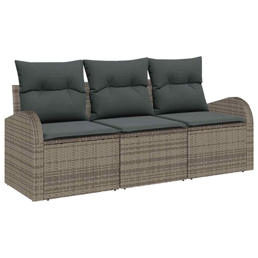 Set Divano da Giardino Grigio polyrattan | homemem39