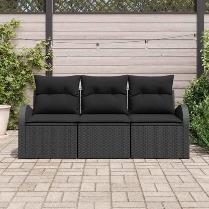 Set Divano da Giardino Nero polyrattan | homemem39