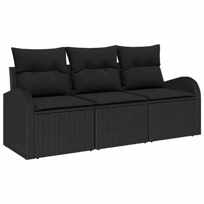Set Divano da Giardino Nero polyrattan | homemem39