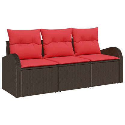 Set Divano da Giardino Marrone polyrattan | homemem39