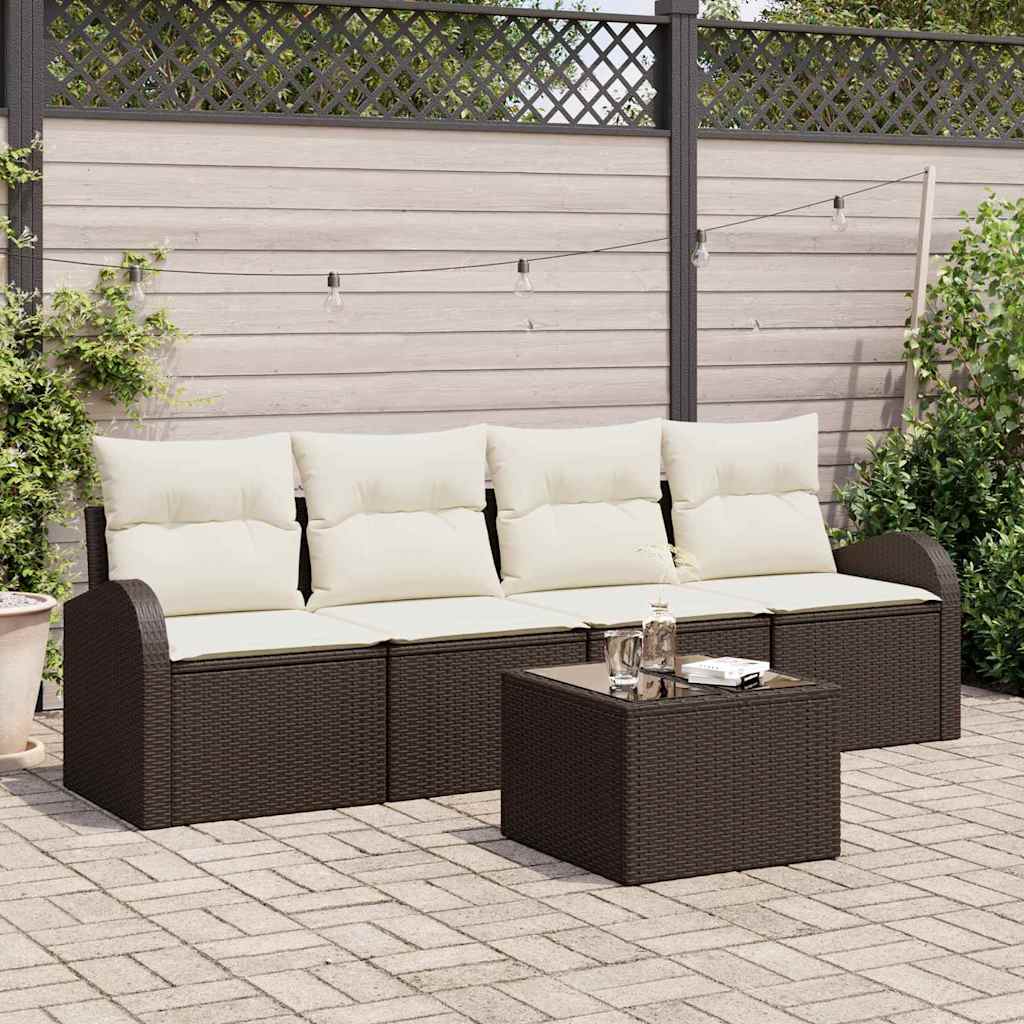 Set Divano da Giardino Marrone 55 x 55 x 37 cm polyrattan | homemem39