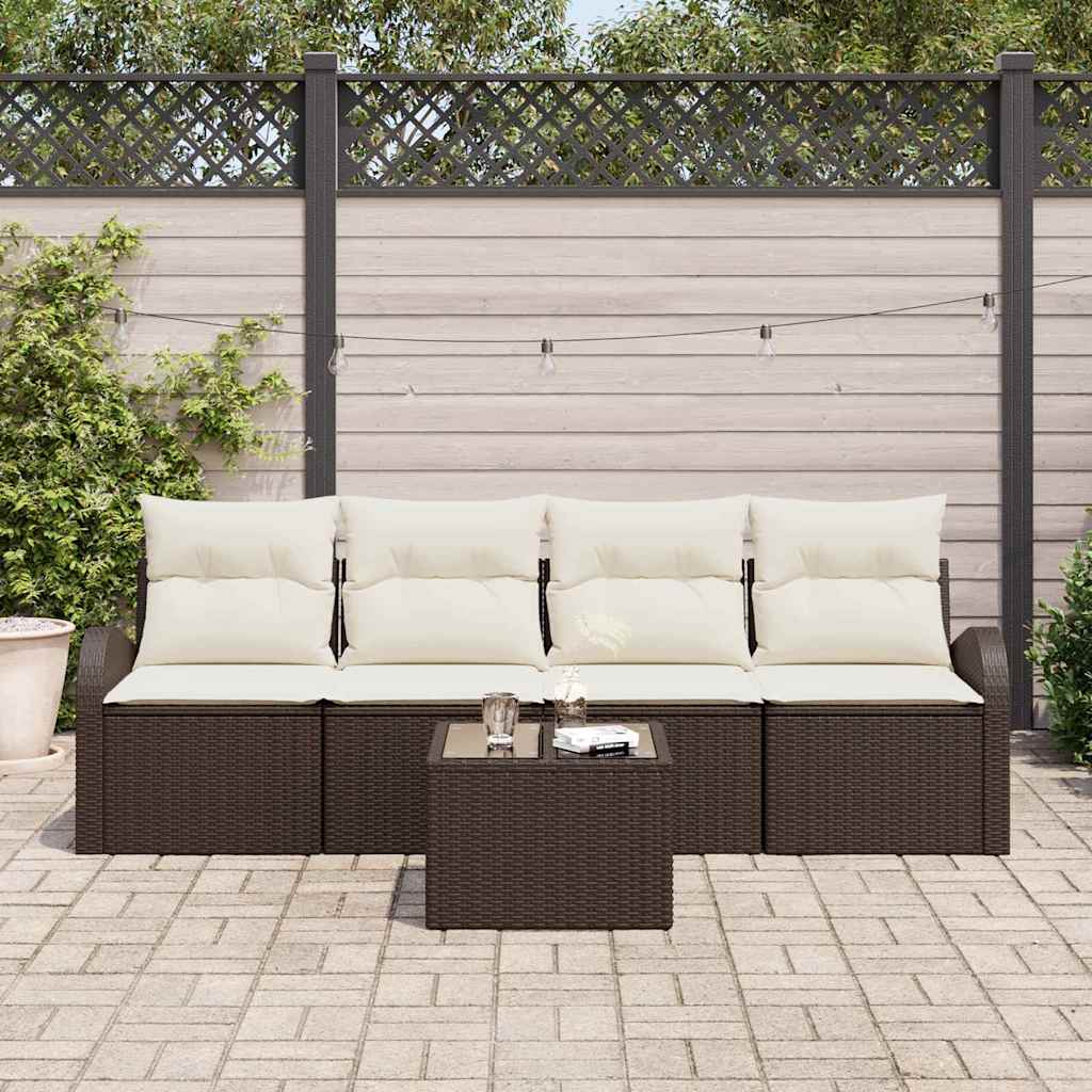 Set Divano da Giardino Marrone 55 x 55 x 37 cm polyrattan | homemem39