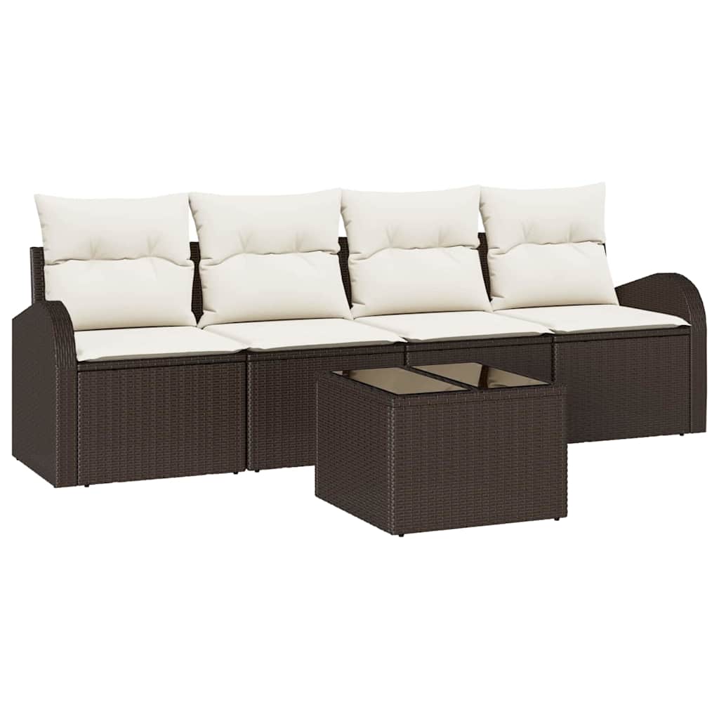 Set Divano da Giardino Marrone 55 x 55 x 37 cm polyrattan | homemem39