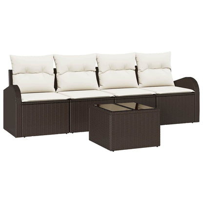 Set Divano da Giardino Marrone 55 x 55 x 37 cm polyrattan | homemem39