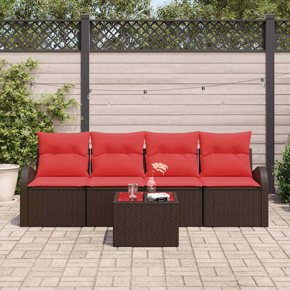Set Divano da Giardino Marrone 55 x 55 x 37 cm polyrattan | homemem39