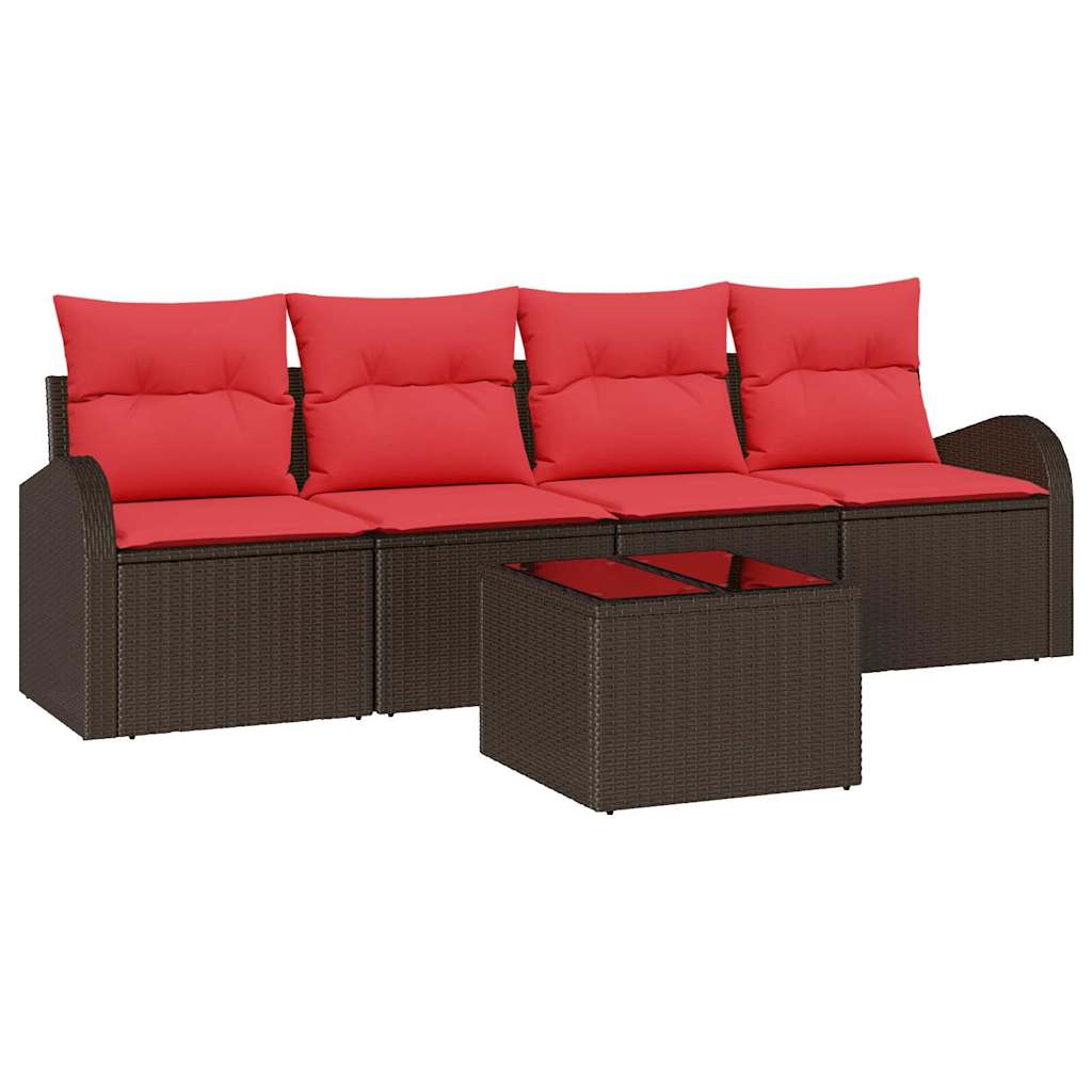 Set Divano da Giardino Marrone 55 x 55 x 37 cm polyrattan | homemem39