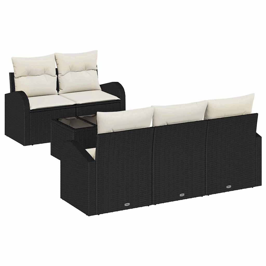 Set Divano da Giardino Nero 55 x 55 x 37 cm polyrattan | homemem39