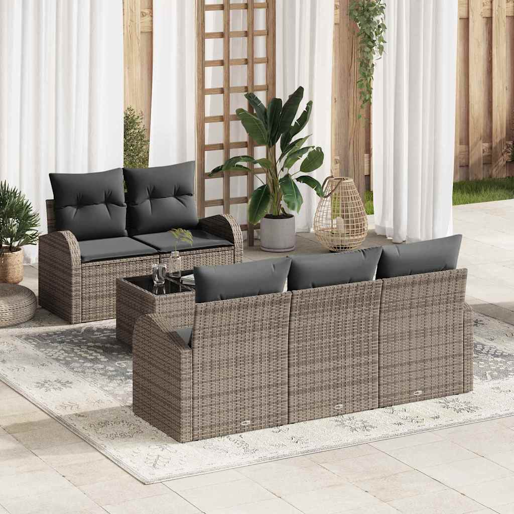 Set Divano da Giardino Grigio 55 x 55 x 37 cm polyrattan | homemem39