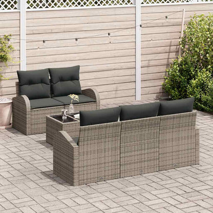 Set Divano da Giardino Grigio 55 x 55 x 37 cm polyrattan | homemem39
