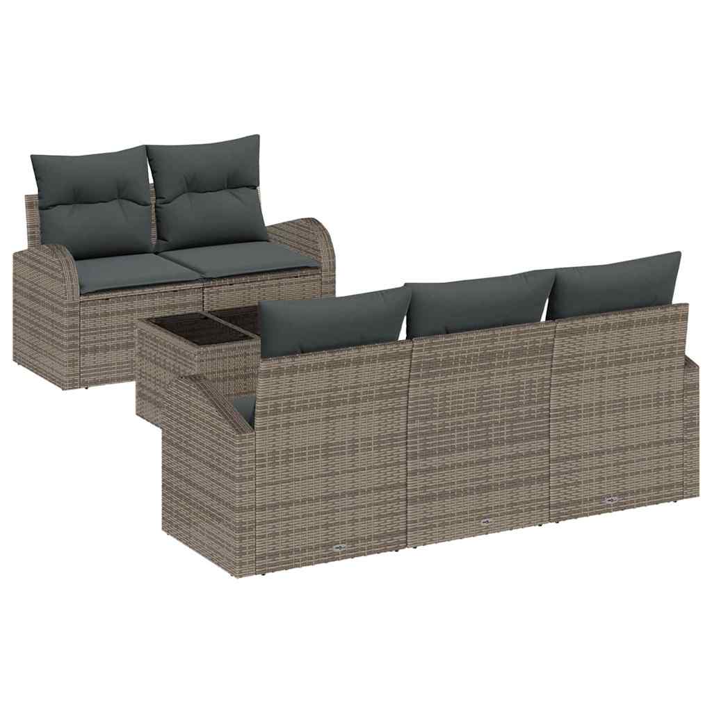 Set Divano da Giardino Grigio 55 x 55 x 37 cm polyrattan | homemem39