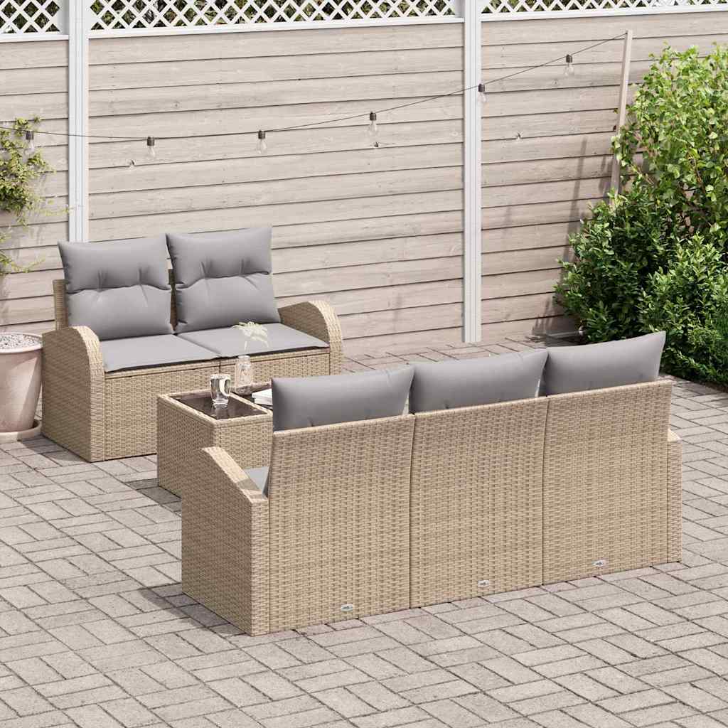 Set Divano da Giardino Beige 55 x 55 x 37 cm polyrattan | homemem39