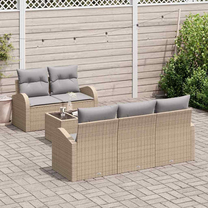 Set Divano da Giardino Beige 55 x 55 x 37 cm polyrattan | homemem39