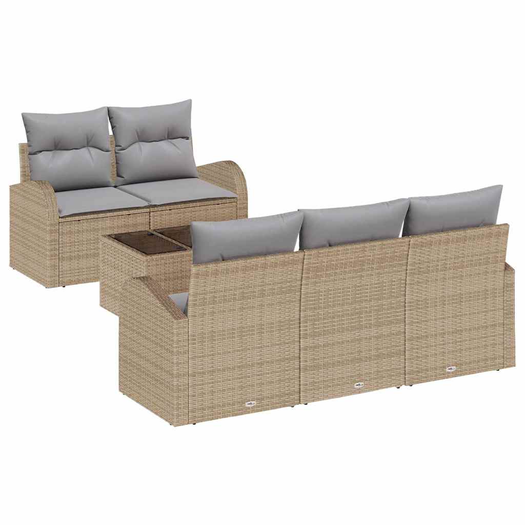 Set Divano da Giardino Beige 55 x 55 x 37 cm polyrattan | homemem39