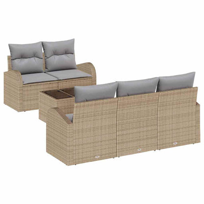 Set Divano da Giardino Beige 55 x 55 x 37 cm polyrattan | homemem39