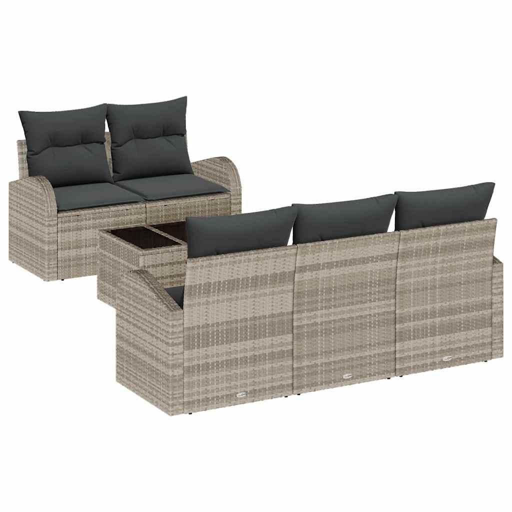 Set Divano da Giardino Grigio chiaro 55 x 55 x 37 cm polyrattan | homemem39