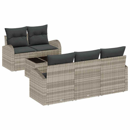 Set Divano da Giardino Grigio chiaro 55 x 55 x 37 cm polyrattan | homemem39