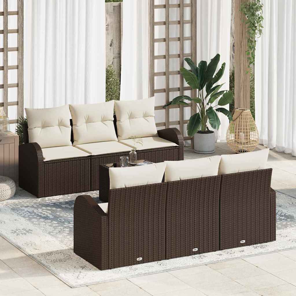 Set Divano da Giardino Marrone 55 x 55 x 37 cm polyrattan | homemem39