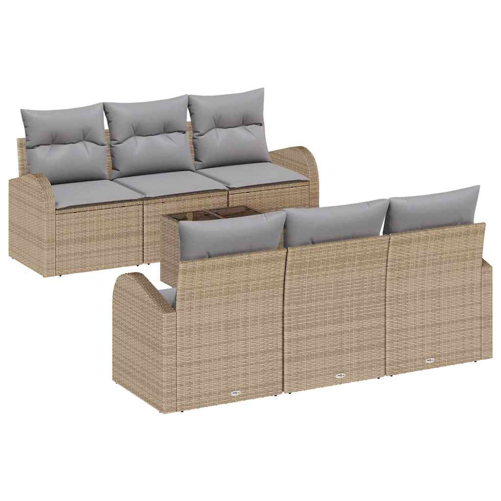 Set Divano da Giardino Beige 55 x 55 x 37 cm polyrattan | homemem39