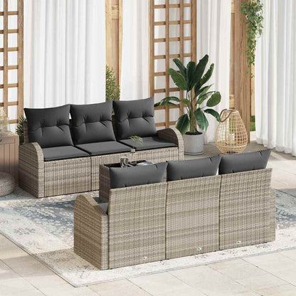 Set Divano da Giardino Grigio chiaro 55 x 55 x 37 cm polyrattan - homemem39