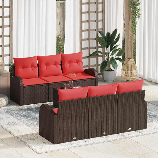 Set Divano da Giardino Marrone 55 x 55 x 37 cm polyrattan